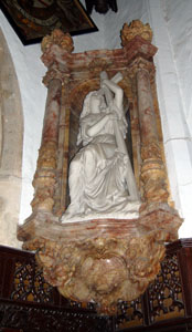 Caroline Shuttleworth's memorial in Old Warden church March 2008